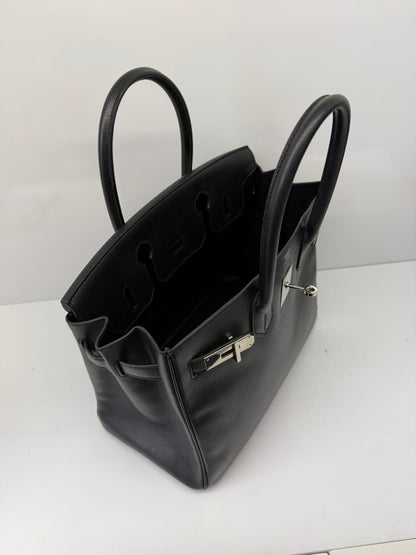 BLACK BIRKIN 30 EPSOM LEATHER PALLADIUM HARDWARE
