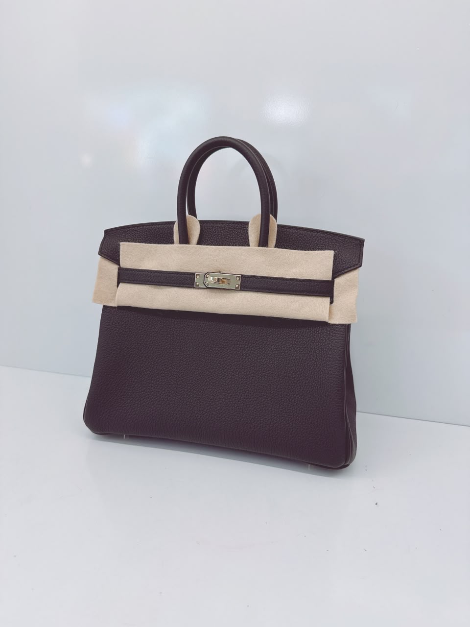 BLACK BIRKIN 25 TOGO LEATHER PERMABRASS HARDWARE