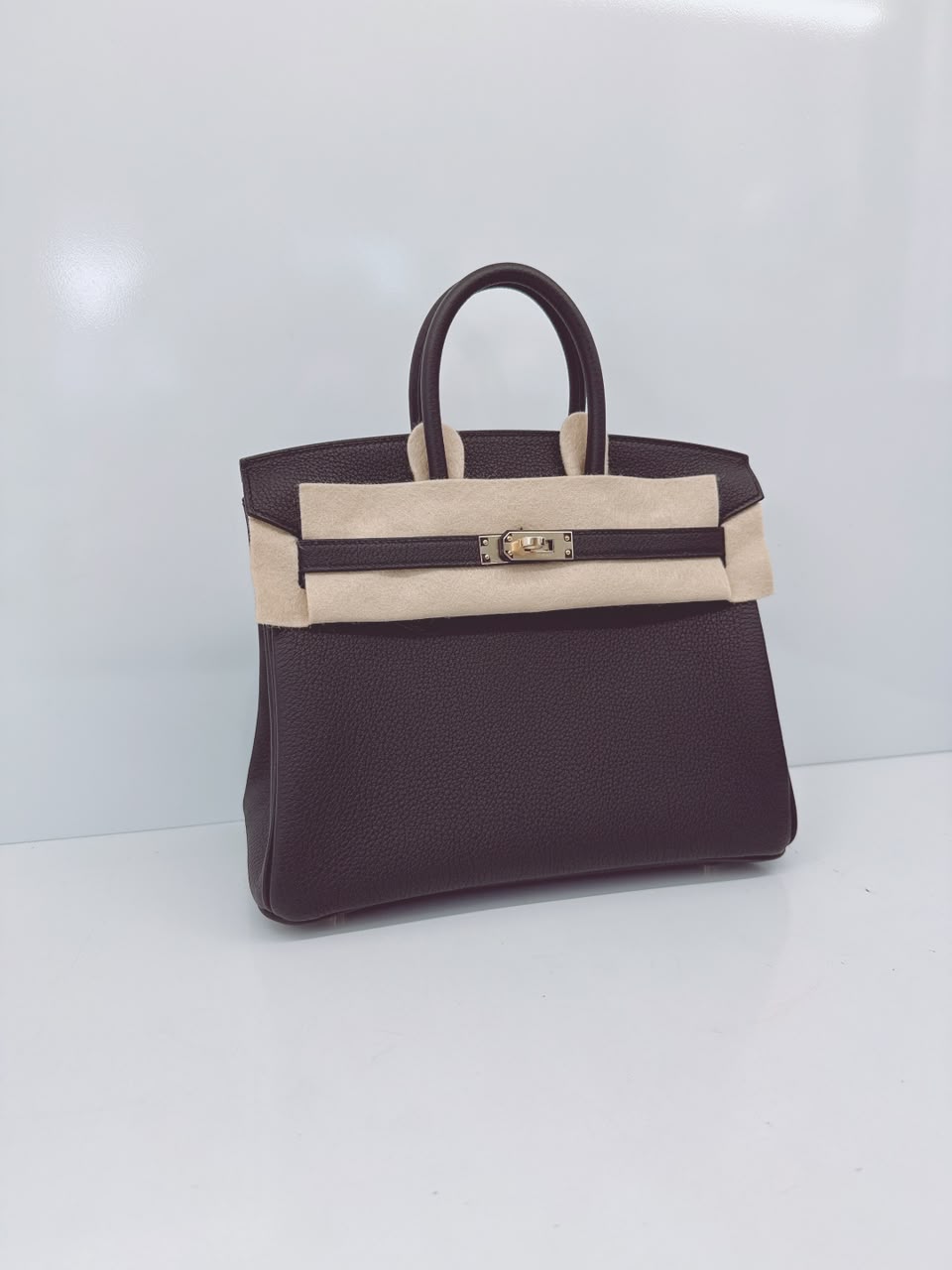 BLACK BIRKIN 25 TOGO LEATHER PERMABRASS HARDWARE