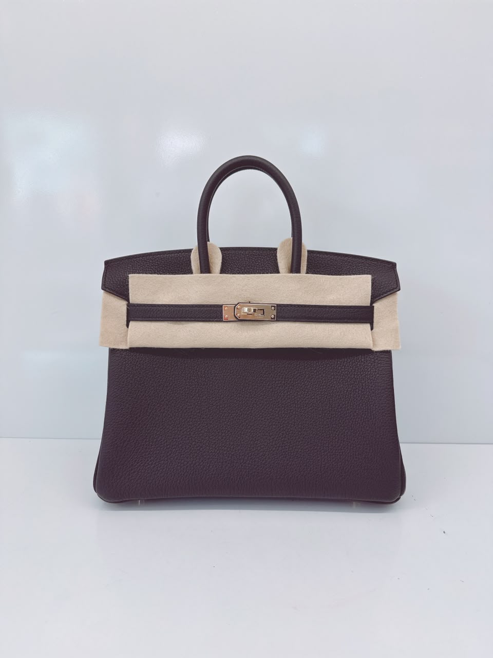 BLACK BIRKIN 25 TOGO LEATHER PERMABRASS HARDWARE