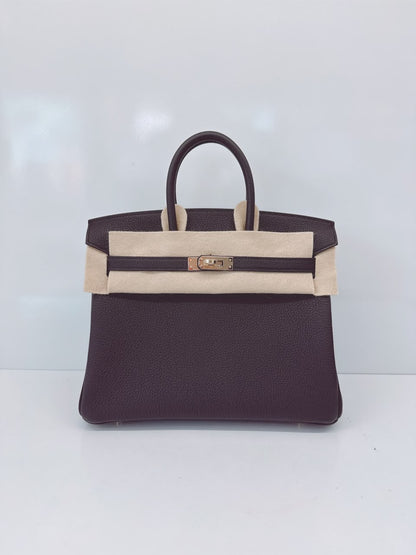 BLACK BIRKIN 25 TOGO LEATHER PERMABRASS HARDWARE