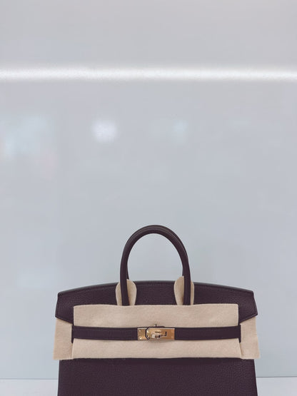 BLACK BIRKIN 25 TOGO LEATHER PERMABRASS HARDWARE