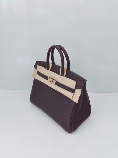 BLACK BIRKIN 25 TOGO LEATHER PERMABRASS HARDWARE