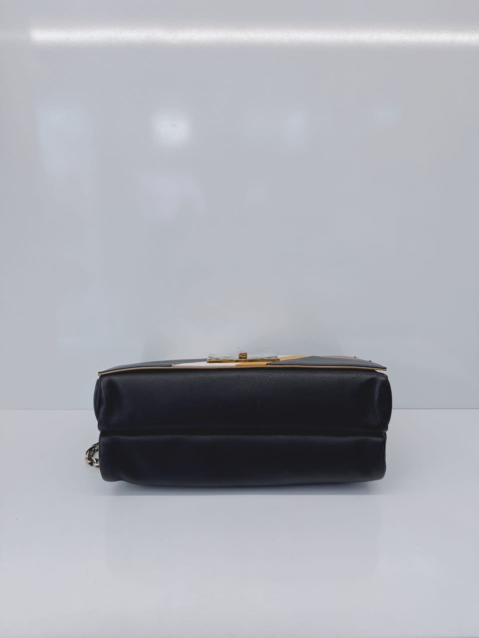 BLACK LEATHER LARGE 3D CLAUDIA SHOULDER BAG