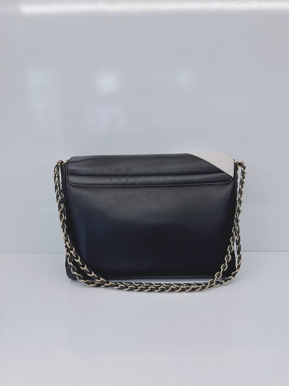 BLACK LEATHER LARGE 3D CLAUDIA SHOULDER BAG
