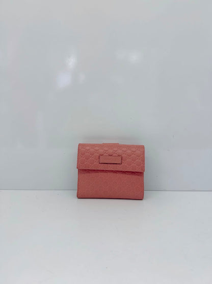 PEACH MICROGUCCISSIMA BI-FOLD WALLET