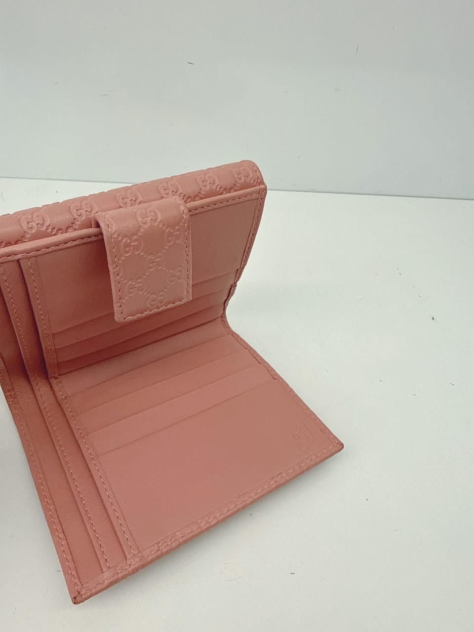PEACH MICROGUCCISSIMA BI-FOLD WALLET