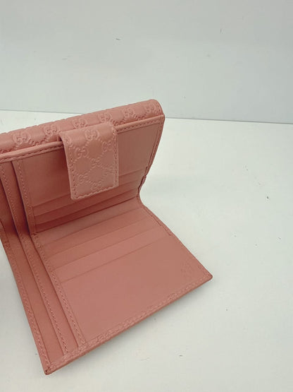 PEACH MICROGUCCISSIMA BI-FOLD WALLET