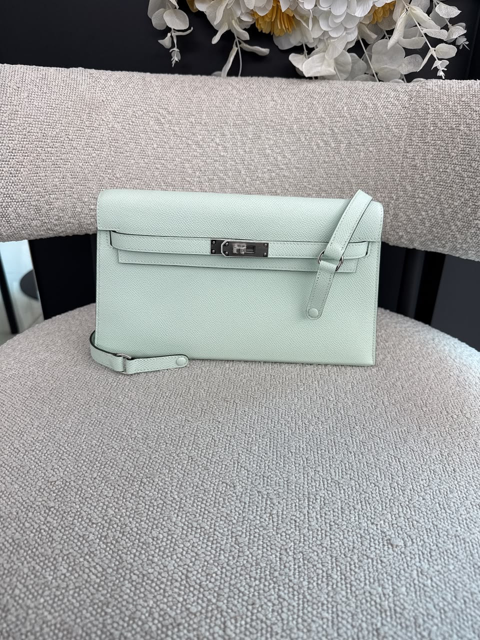 KELLY ELAN VERT PEPPERMINT EPSOM PALLADIUM HARDWARE