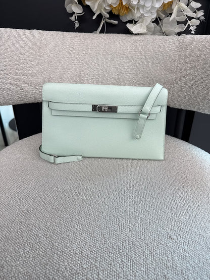 KELLY ELAN VERT PEPPERMINT EPSOM PALLADIUM HARDWARE