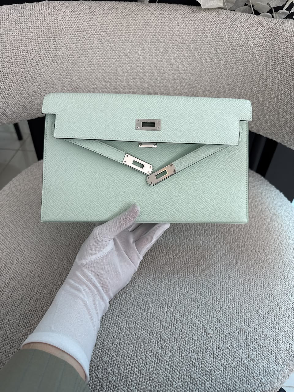 KELLY ELAN VERT PEPPERMINT EPSOM PALLADIUM HARDWARE
