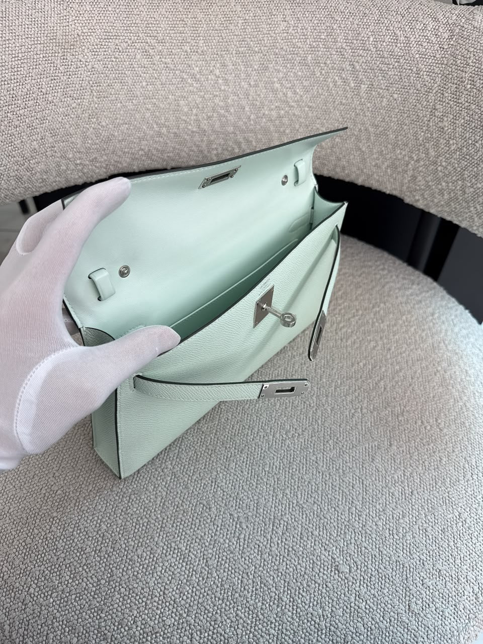 KELLY ELAN VERT PEPPERMINT EPSOM PALLADIUM HARDWARE