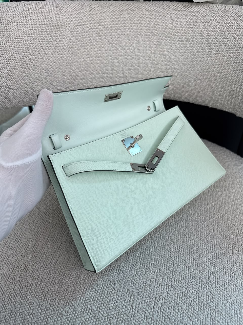 KELLY ELAN VERT PEPPERMINT EPSOM PALLADIUM HARDWARE