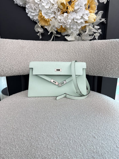 KELLY ELAN VERT PEPPERMINT EPSOM PALLADIUM HARDWARE