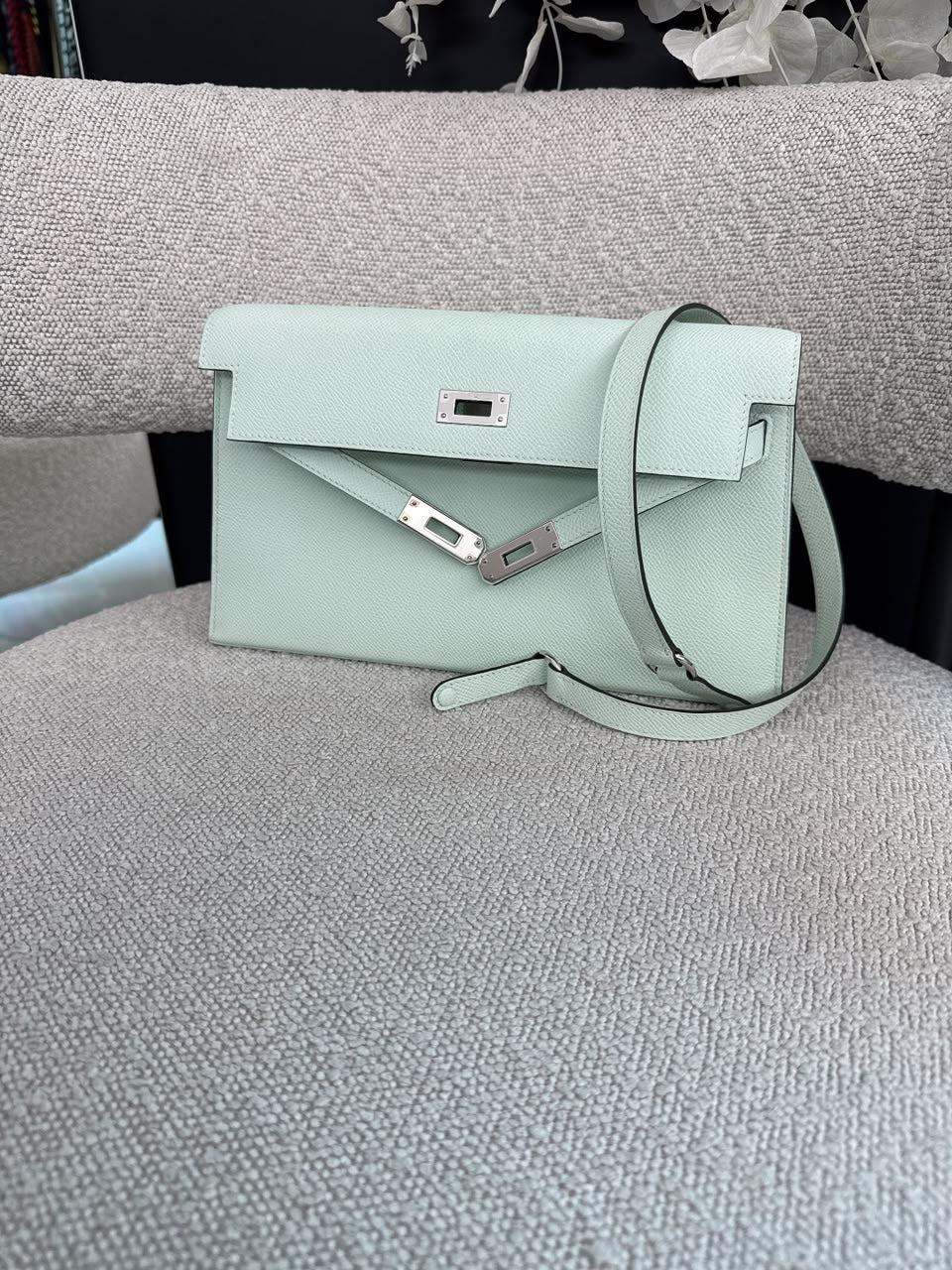 KELLY ELAN VERT PEPPERMINT EPSOM PALLADIUM HARDWARE