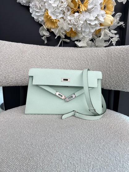 KELLY ELAN VERT PEPPERMINT EPSOM PALLADIUM HARDWARE