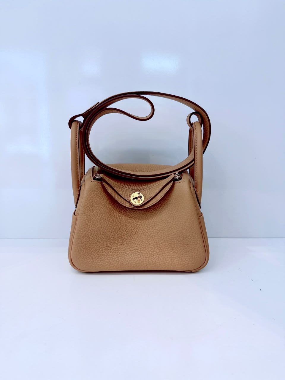 BISCUIT MINI LINDY 20 CLEMENCE LEATHER GOLD HARDWARE