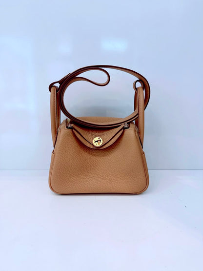BISCUIT MINI LINDY 20 CLEMENCE LEATHER GOLD HARDWARE