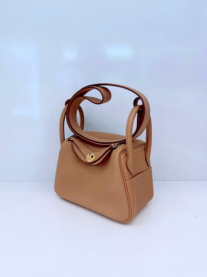 BISCUIT MINI LINDY 20 CLEMENCE LEATHER GOLD HARDWARE