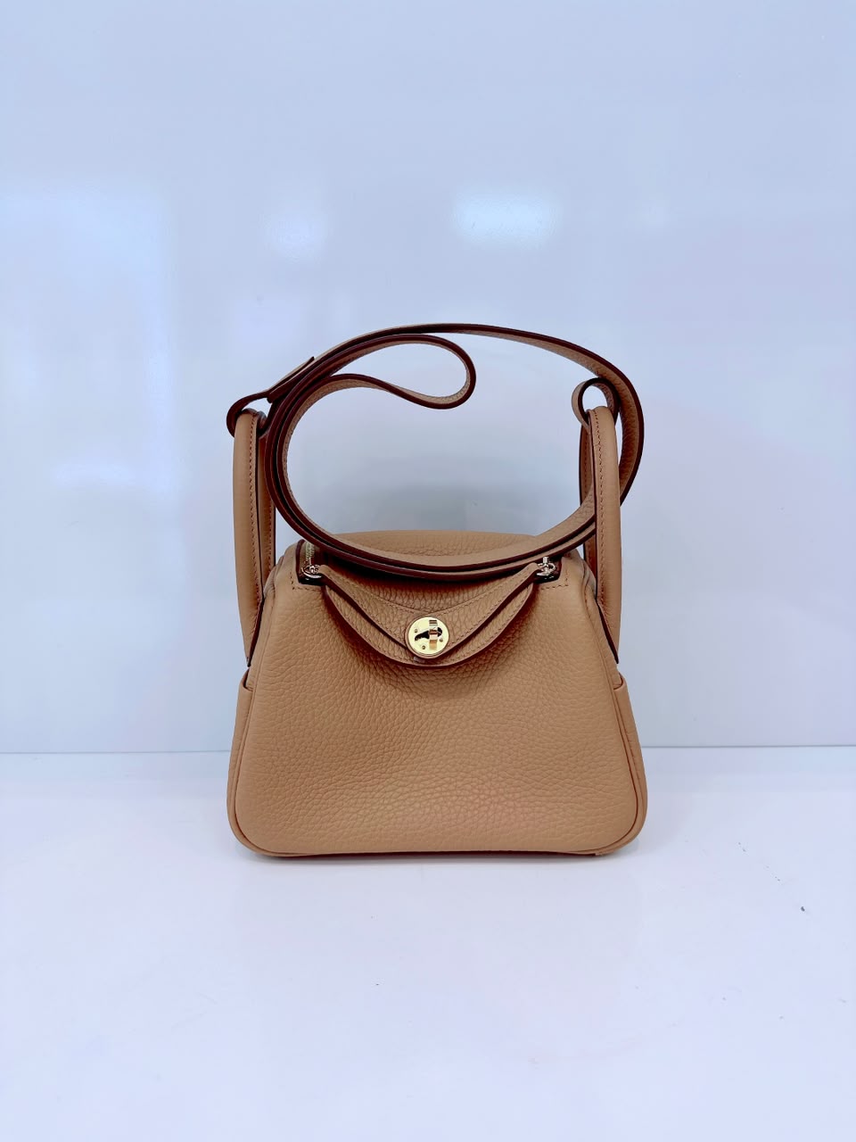 BISCUIT MINI LINDY 20 CLEMENCE LEATHER GOLD HARDWARE