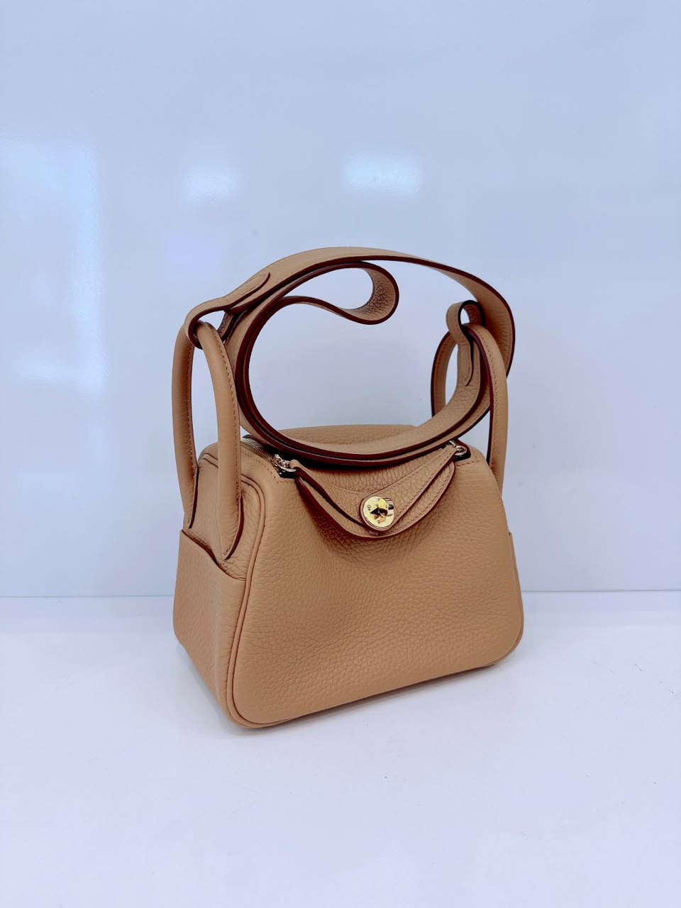 BISCUIT MINI LINDY 20 CLEMENCE LEATHER GOLD HARDWARE