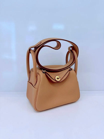 BISCUIT MINI LINDY 20 CLEMENCE LEATHER GOLD HARDWARE