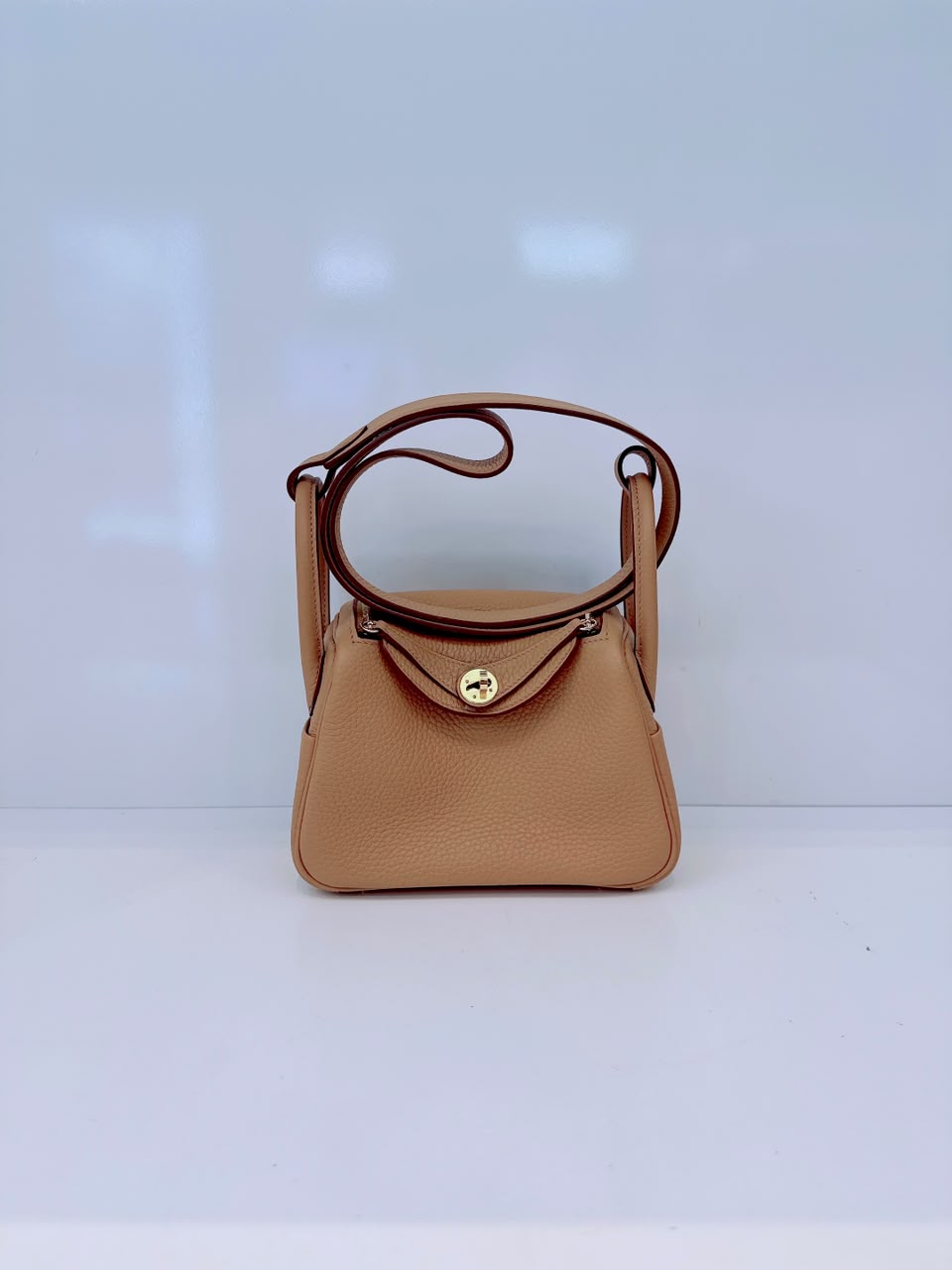 BISCUIT MINI LINDY 20 CLEMENCE LEATHER GOLD HARDWARE