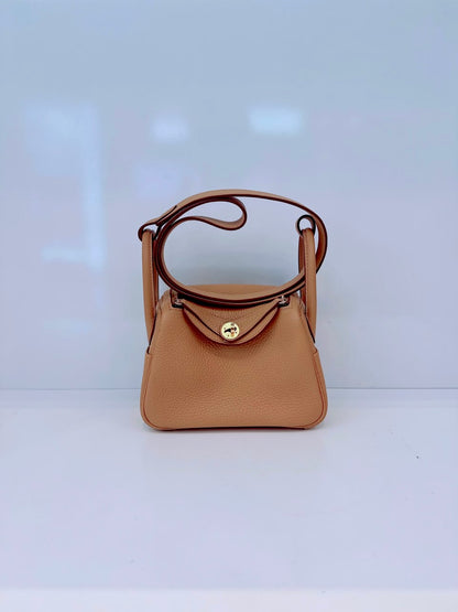 BISCUIT MINI LINDY 20 CLEMENCE LEATHER GOLD HARDWARE
