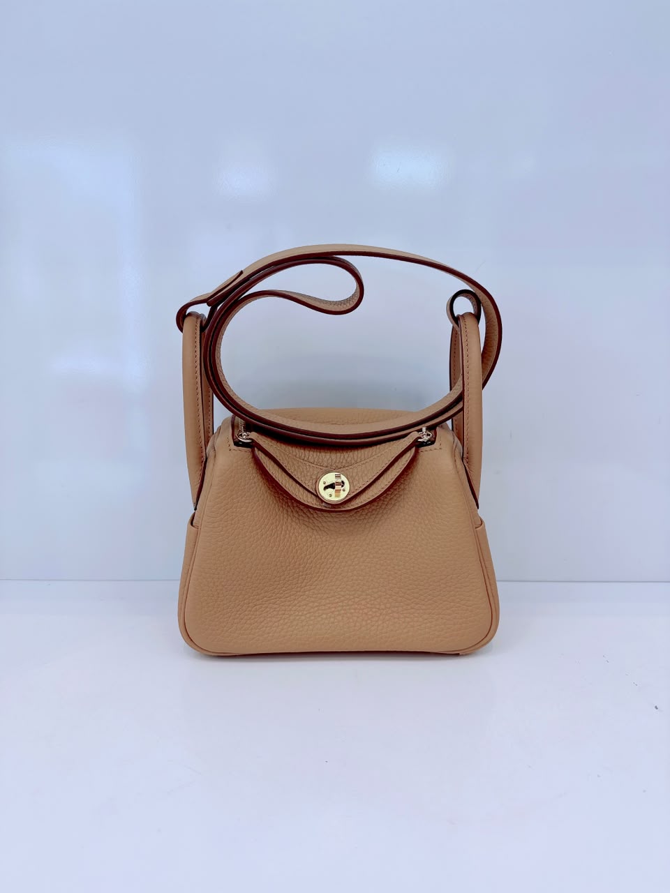 BISCUIT MINI LINDY 20 CLEMENCE LEATHER GOLD HARDWARE