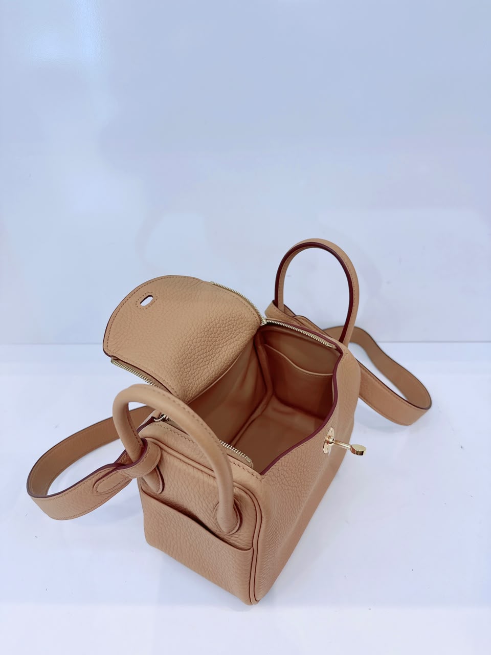BISCUIT MINI LINDY 20 CLEMENCE LEATHER GOLD HARDWARE