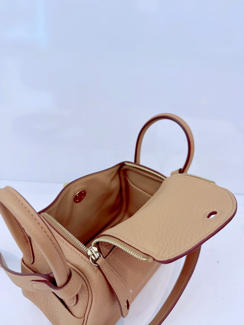 BISCUIT MINI LINDY 20 CLEMENCE LEATHER GOLD HARDWARE
