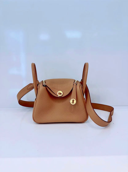 BISCUIT MINI LINDY 20 CLEMENCE LEATHER GOLD HARDWARE
