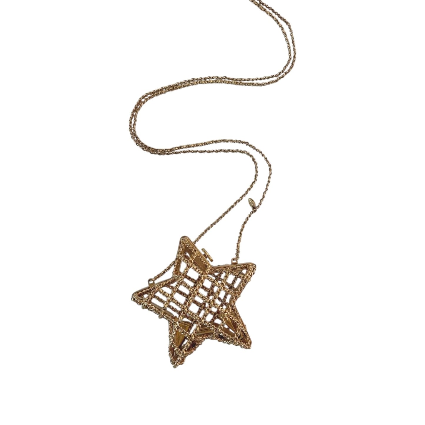 GOLD METAL CC STAR MINAUDIERE CROSSBODY BAG