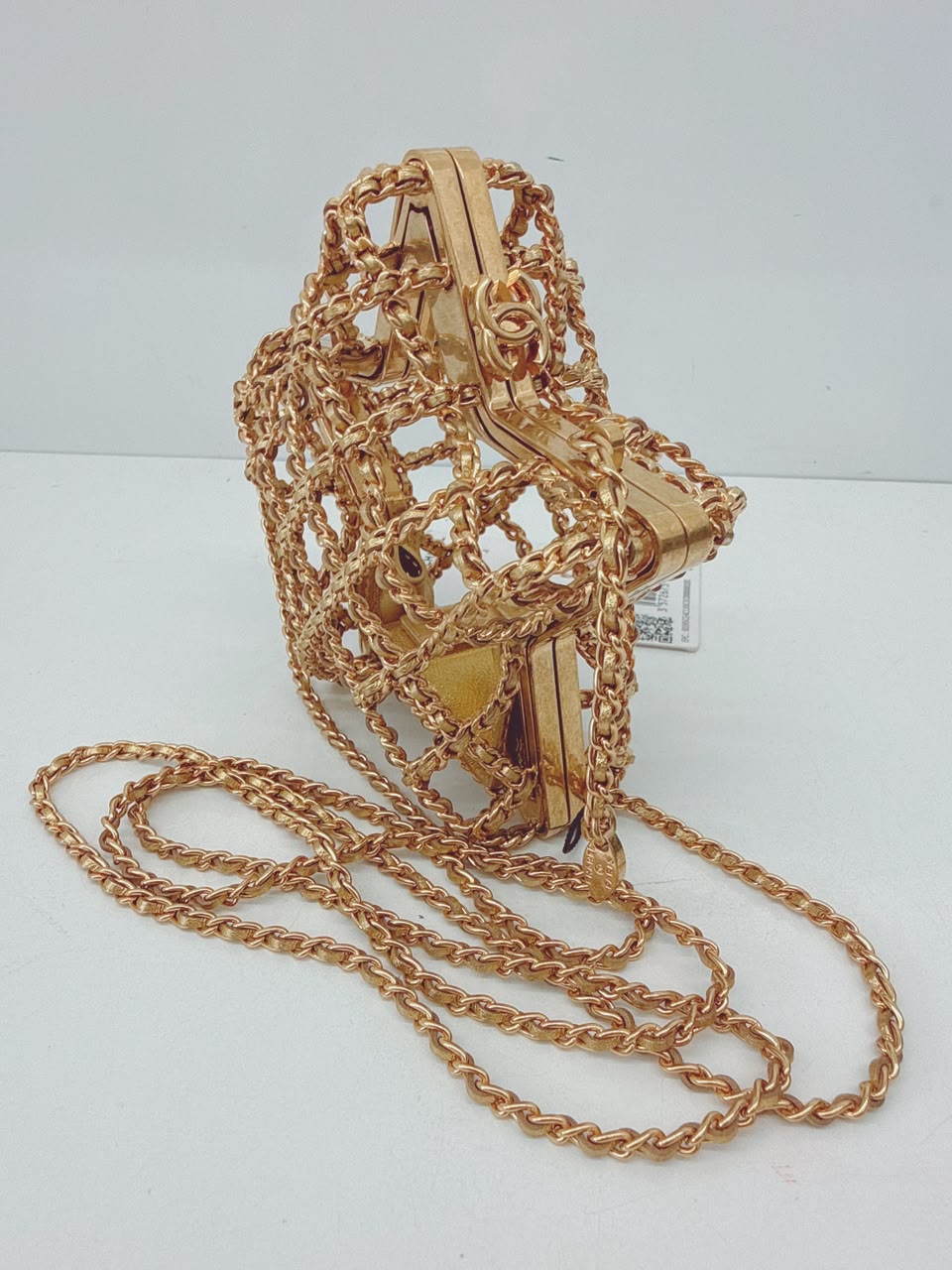 GOLD METAL CC STAR MINAUDIERE CROSSBODY BAG