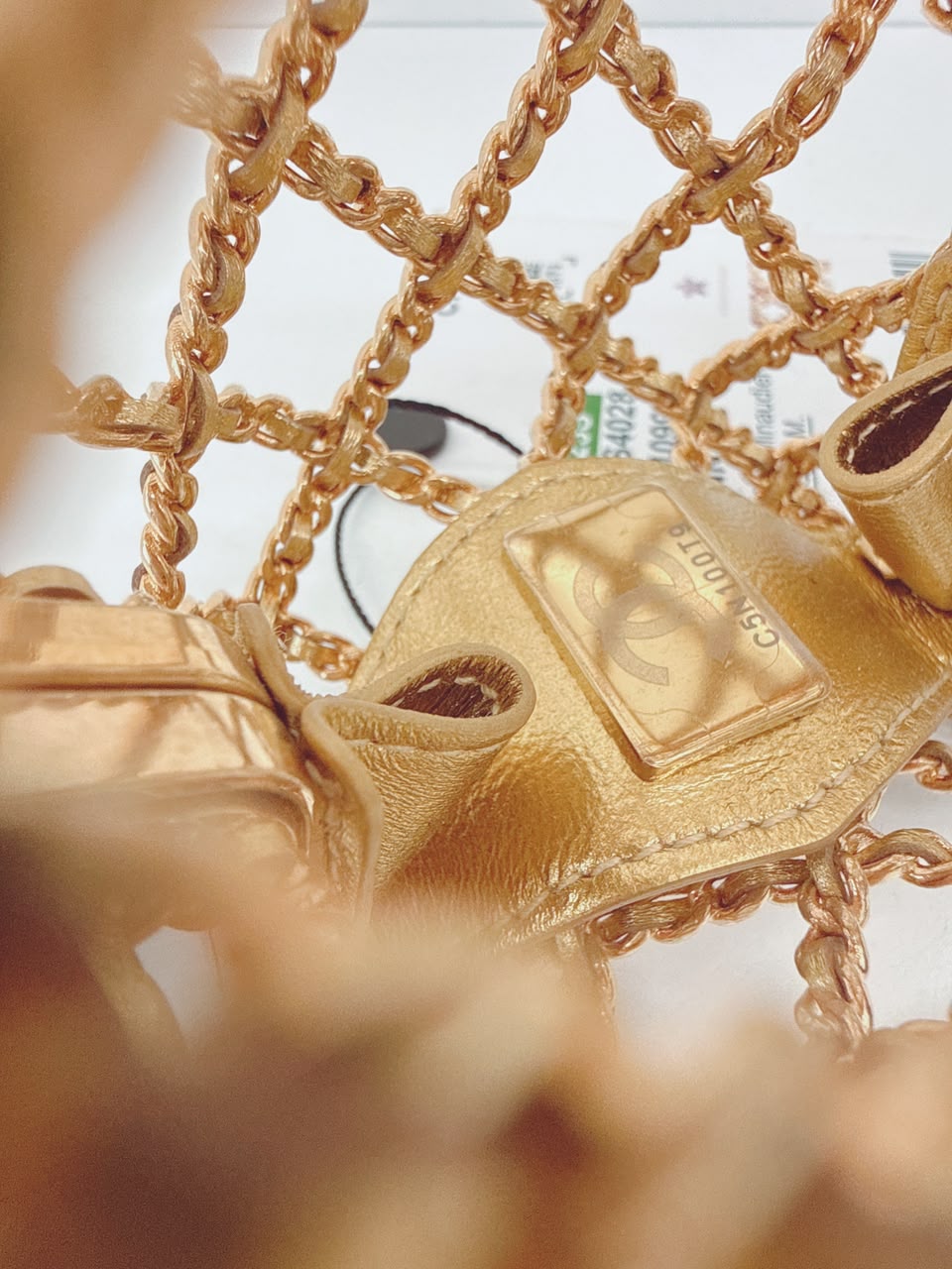 GOLD METAL CC STAR MINAUDIERE CROSSBODY BAG