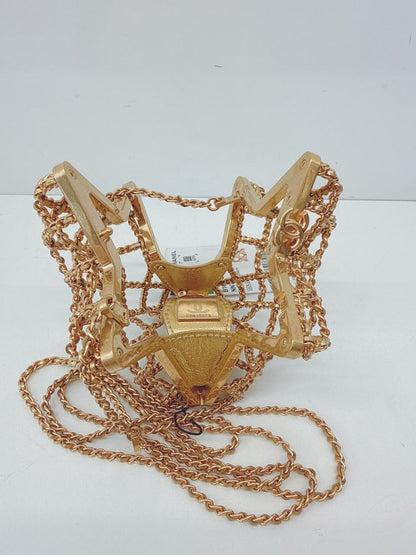GOLD METAL CC STAR MINAUDIERE CROSSBODY BAG