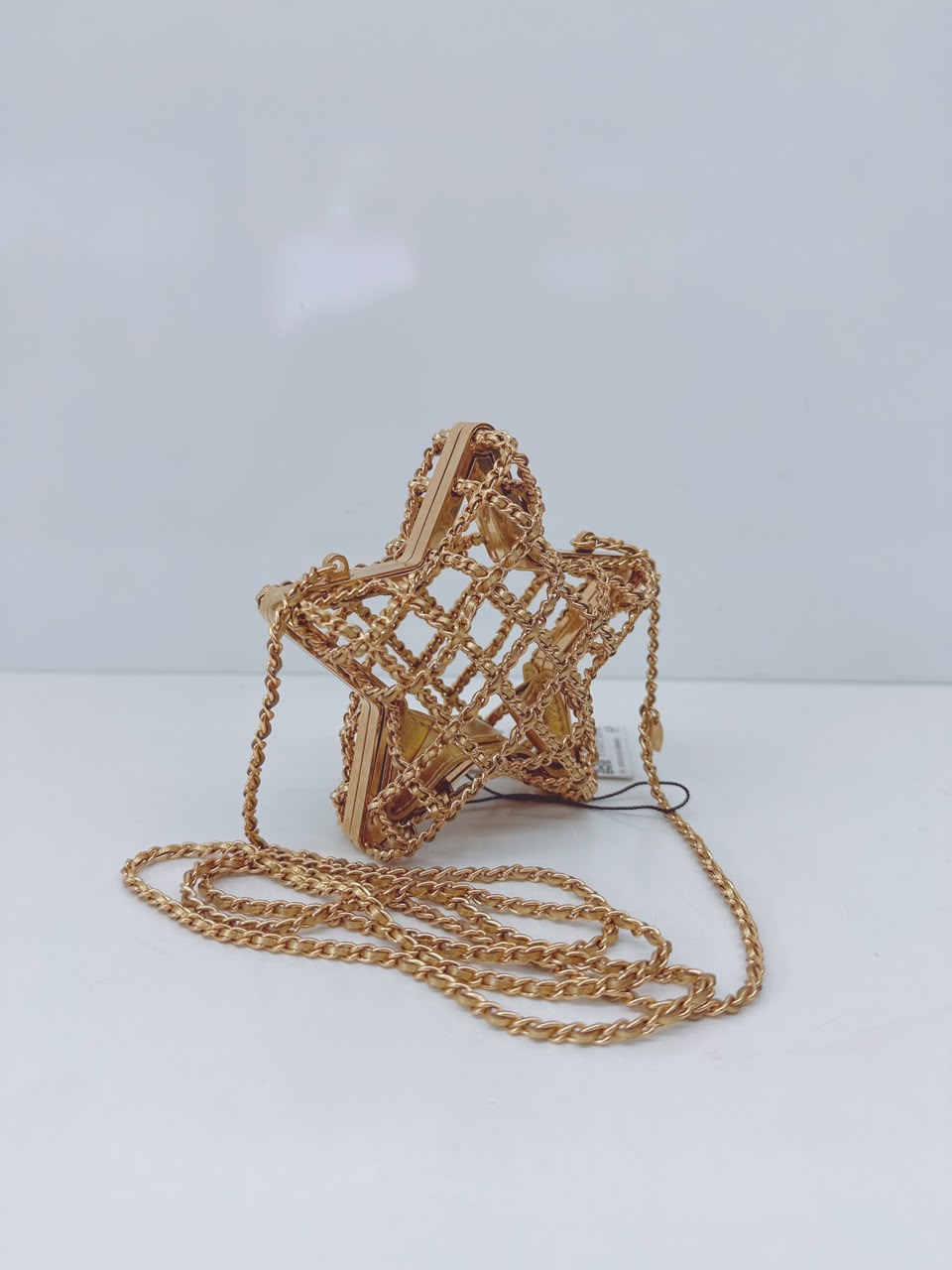 GOLD METAL CC STAR MINAUDIERE CROSSBODY BAG
