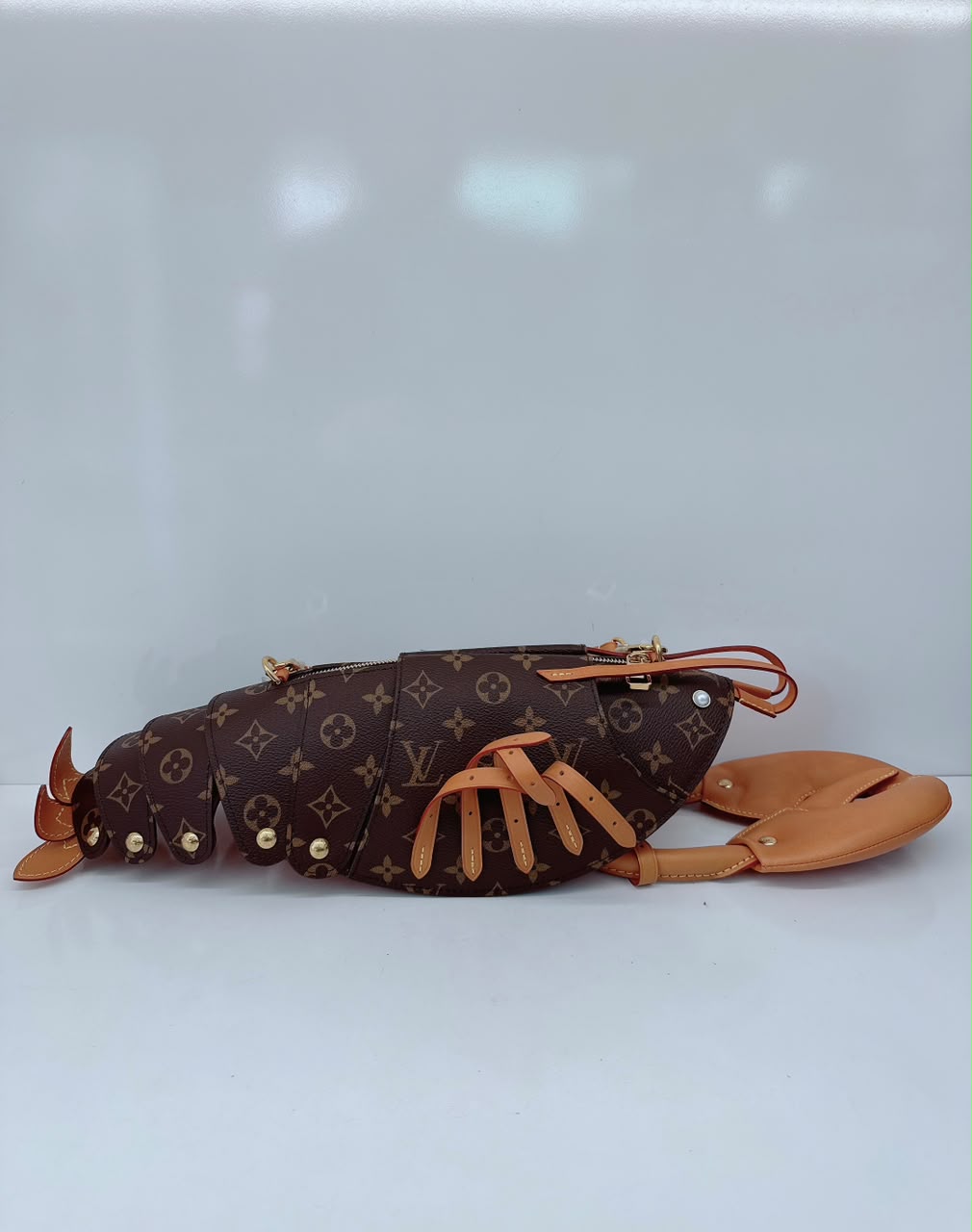 BROWN MONOGRAM CANVAS LOBSTER WEARABLE WALLET