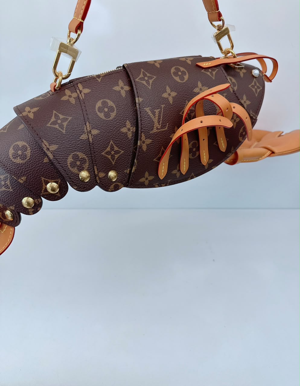 BROWN MONOGRAM CANVAS LOBSTER WEARABLE WALLET