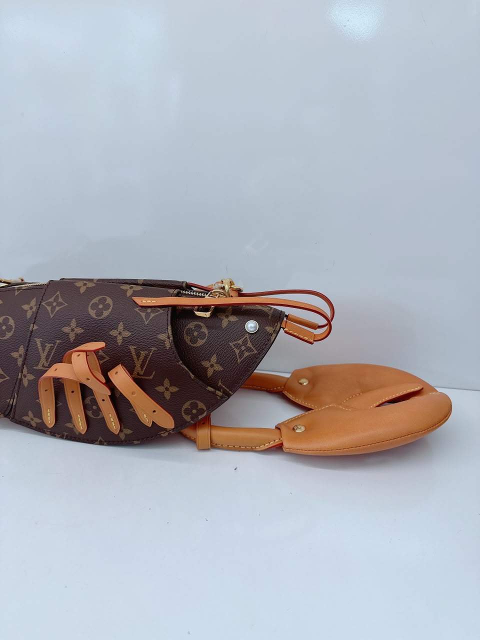 BROWN MONOGRAM CANVAS LOBSTER WEARABLE WALLET