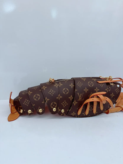 BROWN MONOGRAM CANVAS LOBSTER WEARABLE WALLET