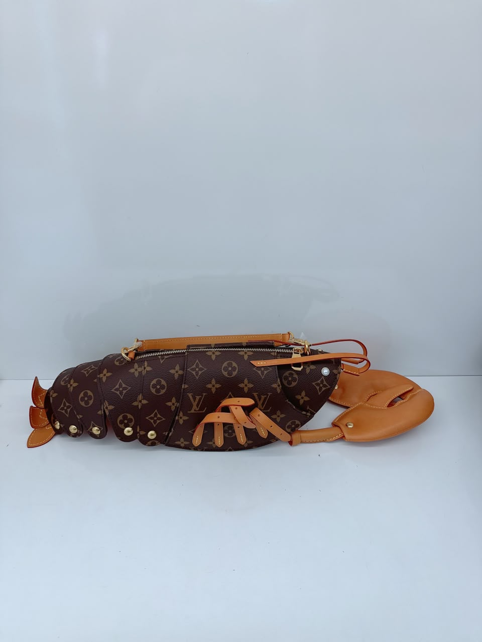BROWN MONOGRAM CANVAS LOBSTER WEARABLE WALLET