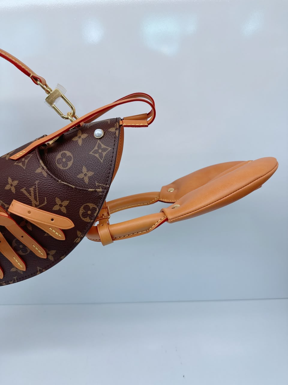BROWN MONOGRAM CANVAS LOBSTER WEARABLE WALLET