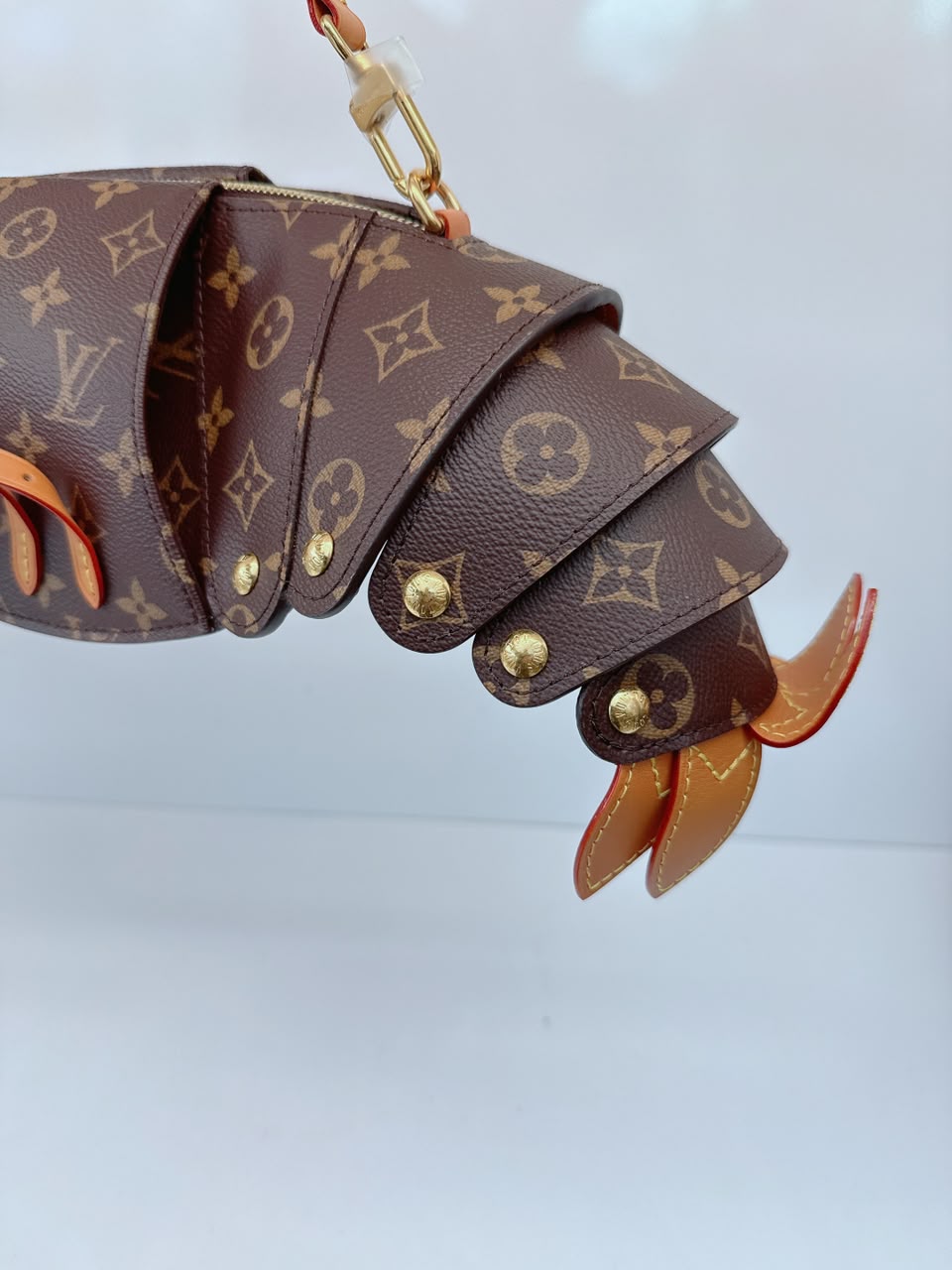 BROWN MONOGRAM CANVAS LOBSTER WEARABLE WALLET