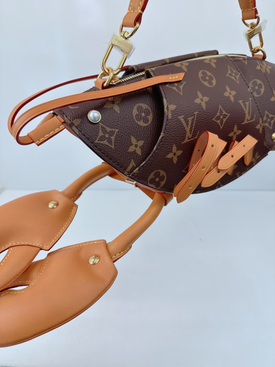BROWN MONOGRAM CANVAS LOBSTER WEARABLE WALLET