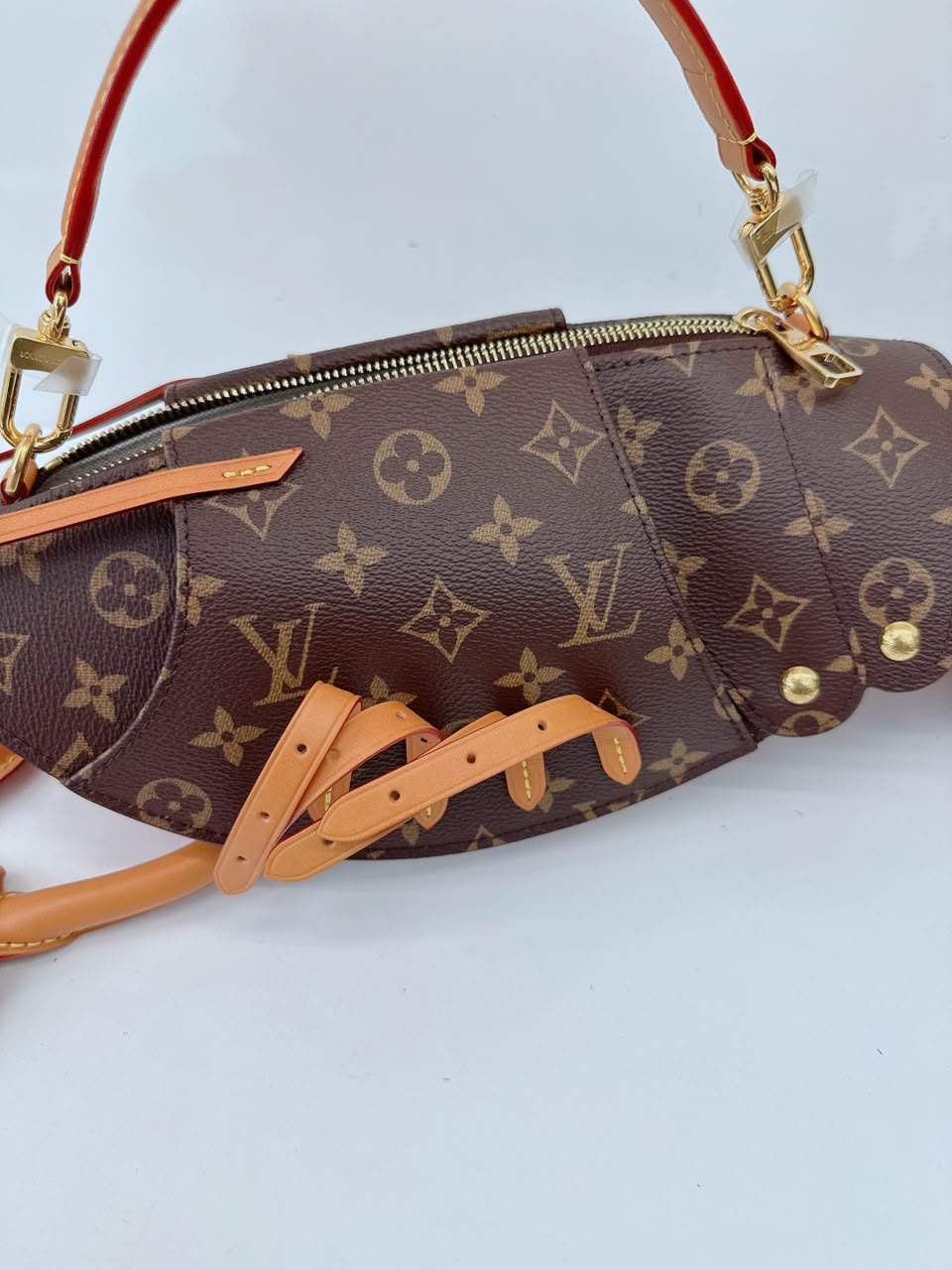 BROWN MONOGRAM CANVAS LOBSTER WEARABLE WALLET