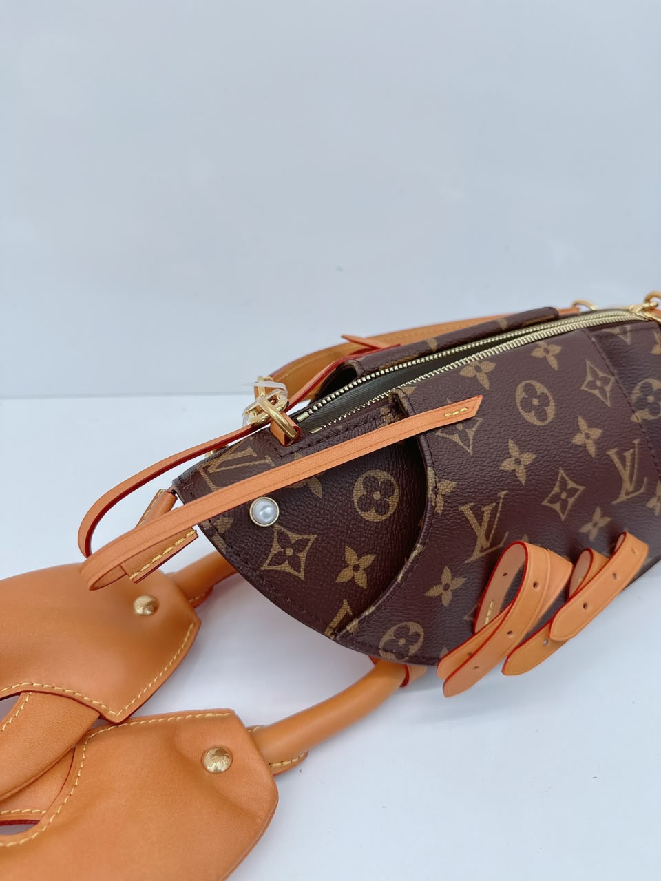 BROWN MONOGRAM CANVAS LOBSTER WEARABLE WALLET