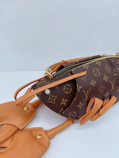 BROWN MONOGRAM CANVAS LOBSTER WEARABLE WALLET