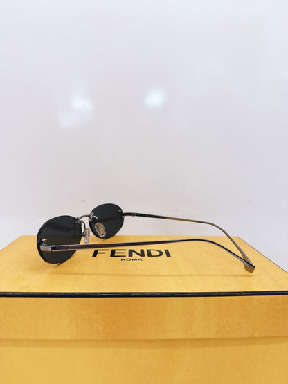 FIRST CRYSTAL BLACK OVAL SUNGLASSES