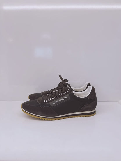 DARK GREEN SUEDE LEATHER AND NYLON TRAINERS LOW TOP SNEAKERS 10
